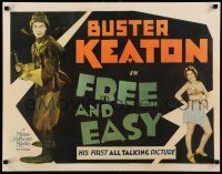 8b108 FREE & EASY 1/2sh '30 great image of Buster Keaton in his first all talking picture!
