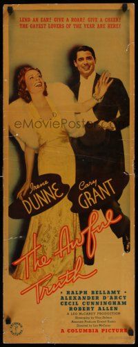 8b154 AWFUL TRUTH insert '37 Leo McCarey, full-length image of Cary Grant & pretty Irene Dunne!