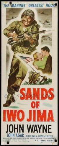8b178 SANDS OF IWO JIMA insert '50 great full-length artwork of World War II Marine John Wayne!