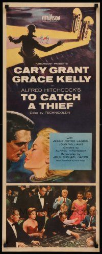 8b184 TO CATCH A THIEF insert '55 Grace Kelly & Cary Grant, Hitchcock, cool gambling scene!