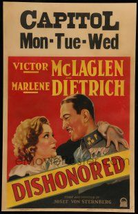 8b056 DISHONORED WC '31 Josef von Sternberg, art of prostitute/spy Marlene Dietrich & McLaglen!