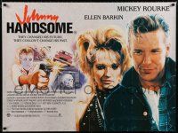 8c127 JOHNNY HANDSOME British quad '90 Mickey Rourke, Ellen Barkin, directed by Walter Hill!