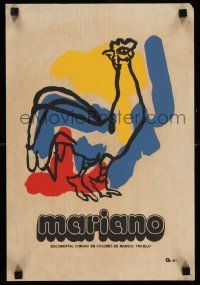 8c082 MARIANO Cuban '81 cool colorful artwork of rooster, Marisol Trujillo documentary!