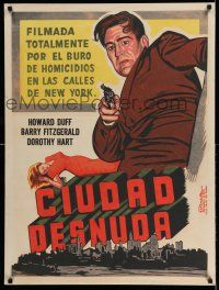 8c083 NAKED CITY Cuban '50s Jules Dassin & Mark Hellinger's New York film noir classic!