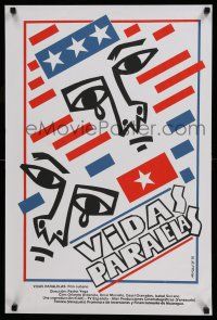 8c088 VIDAS PARALELAS Cuban '93 Pastor Vega, great red, white and blue art by Morante!