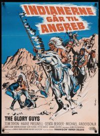 8c181 GLORY GUYS Danish '65 Sam Peckinpah, riding hell-bent for the big brawl, Wenzel battle art!