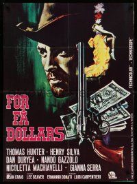 8c186 HILLS RUN RED Danish '67 Carlo Lizzani's Un Fiume di dollari, spaghetti western!