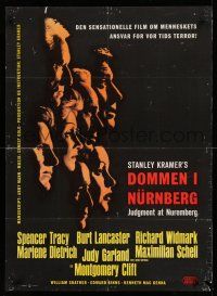 8c192 JUDGMENT AT NUREMBERG Danish '61 Spencer Tracy, Garland, Burt Lancaster, Marlene Dietrich