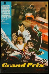 8c097 GRAND PRIX Finnish '67 Formula One race car driver James Garner, different art!