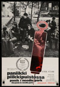 8c103 PANIC IN NEEDLE PARK Finnish '71 Al Pacino & Kitty Winn are heroin addicts in love!