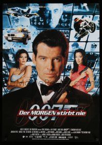 8c039 TOMORROW NEVER DIES German '97 close image of Pierce Brosnan as James Bond 007!