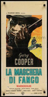 8c502 SPRINGFIELD RIFLE Italian locandina R62 Enzo Nistri art of Gary Cooper with gun!