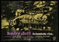 8c424 BABY DOLL Italian photobusta '57 Kazan, classic image of sexy troubled teen Carroll Baker!