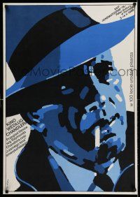 8c265 KINO WEDLUG CHANDLERA Polish 25x36 '88 Waldemar Swierzy art of Bogart as Philip Marlowe!