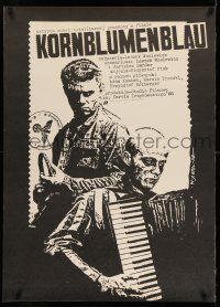 8c270 KORNBLUMENBLAU Polish 27x37 '89 Jakub Erol artwork of prisoner playing accordion!
