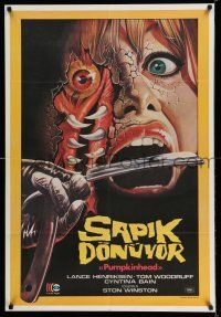 8c011 PUMPKINHEAD Turkish '87 directed by Stan Winston, Lance Henriksen, different horror art!