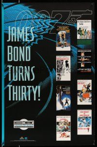 8d722 30 YEARS OF BOND 24x36 video poster '92 James Bond, Connery, poster images!