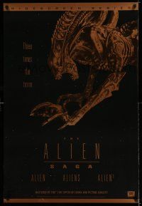 8d725 ALIEN SAGA 27x40 video poster '97 Sigourney Weaver, great art of Giger's classic monster!