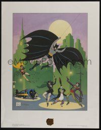 8d147 BATMAN 17x22 Canadian art print '89 cool action artwork by artist Bob Kane, 1225/2500!