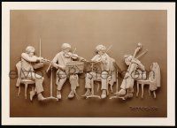 8d159 REHEARSAL 20x28 art print '76 great image of bas-relief of quartet!