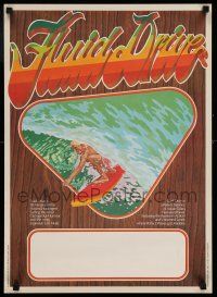 8d344 FLUID DRIVE Aust special poster '74 Scott Dittrich and Skip Smith, cool surfing artwork!
