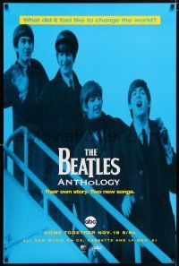 8d705 BEATLES ANTHOLOGY tv poster '95 cool image of McCartney, Harrison, Ringo & Lennon!