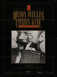 8d738 CITIZEN KANE 27x38 video poster R91 some called Orson Welles a hero, others called him a heel!