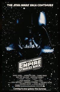 8d559 EMPIRE STRIKES BACK 22x34 commercial poster '80 George Lucas classic, Darth Vader!