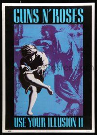 8d680 GUNS N' ROSES 25x36 English commercial poster '91 cool art, Use Your Illusion II!
