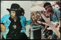 8d574 JIMI HENDRIX horizontal 23x36 commercial poster '79 two great images of the star!