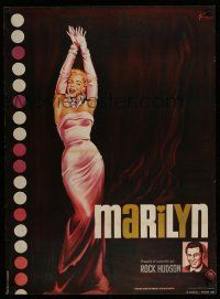 8d685 MARILYN 23x32 French commercial poster '82 great sexy art of Monroe, by Boris Grinsson!