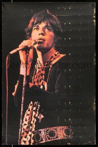 8d601 MICK JAGGER 24x36 commercial poster '70s image of the star on stage with microphone!