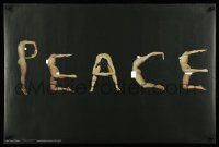8d610 PEACE 24x36 commercial poster '71 the word formed by flexible naked women!