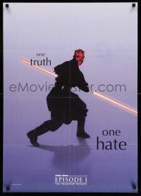 8d612 PHANTOM MENACE 24x33 commercial poster '99 Star Wars, cool full-length image of Darth Maul!