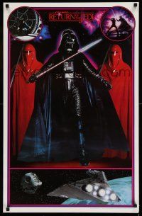8d627 RETURN OF THE JEDI 22x34 commercial poster '83 photo image of Darth Vader & Imperial Guards!