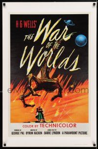 8d654 WAR OF THE WORLDS 22x34 commercial poster '83 H.G. Wells classic produced by George Pal!