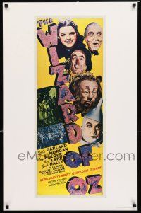 8d656 WIZARD OF OZ 22x34 commercial poster '83 Judy Garland, cast, image from the insert!
