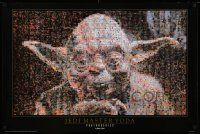 8d659 YODA 24x36 commercial poster '97 Jedimaster, cool photomosaic image!