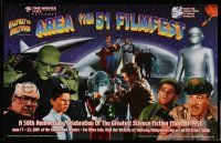 8d126 AREA 1951 FILMFEST 14x22 film festival poster '01 classic sci-fi/horror, Forrest J Ackerman!