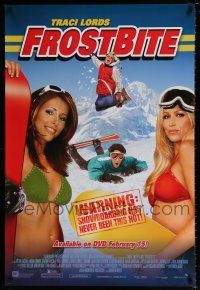 8d755 FROSTBITE 27x40 video poster '05 Traci Lords comedy, sexy snowboarding bikini babes!