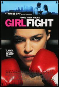 8d757 GIRLFIGHT 27x40 video poster '00 Michelle Rodriguez, Jaime Tirelli, cool girl boxing image!