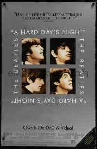 8d761 HARD DAY'S NIGHT 26x40 video poster R02 great image of The Beatles in their first film!