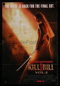 8d829 KILL BILL: VOL. 2 mini poster '04 bride Uma Thurman with katana, Quentin Tarantino