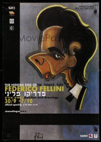 8d182 HIDDEN SIDE OF FEDERICO FELLINI 19x27 Israeli art exhibition '04 different art of the director