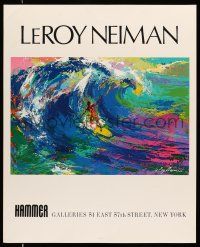 8d187 LEROY NEIMAN 23x29 art exhibition '76 Hammer Galleries, great surfing artwork!