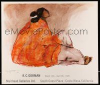 8d192 R. C. GORMAN 25x29 art exhibition '78 Muirhead Galleries, cool art of woman!