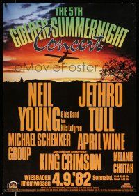 8d221 5TH GOLDEN SUMMERNIGHT CONCERT 24x33 German music poster '82 cool image of airplane!
