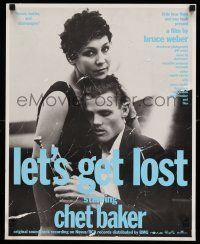 8d307 LET'S GET LOST 17x22 music poster '88 Bruce Weber, great image of Chet Baker with trumpet!
