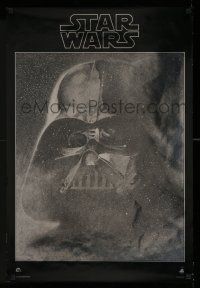 8d335 STAR WARS foil 22x33 music poster '77 George Lucas classic sci-fi epic, Darth Vader!