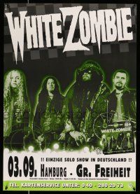 8d234 WHITE ZOMBIE 24x33 German music poster '90s cool green image of the band!
